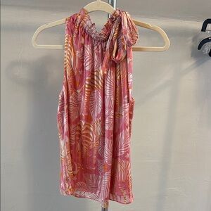 Tropical Pink Sleeveless Top